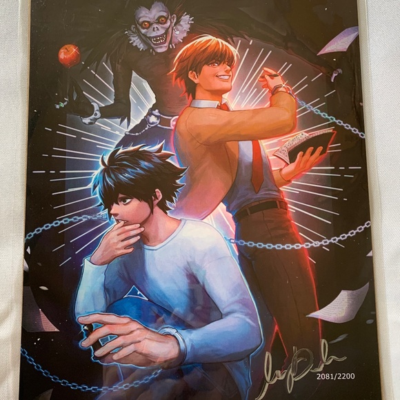 NWT. Autographed Anime Death Note Fan Art 8x10 Print! - Picture 1 of 4